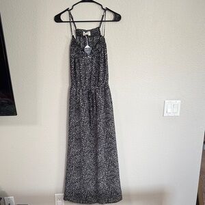 Black and White Spaghetti Strap Maxi Dress